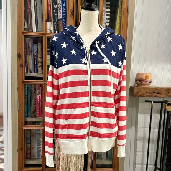 Old Navy Stars and Stripes Hoodie Jacket - Picture 6 of 6